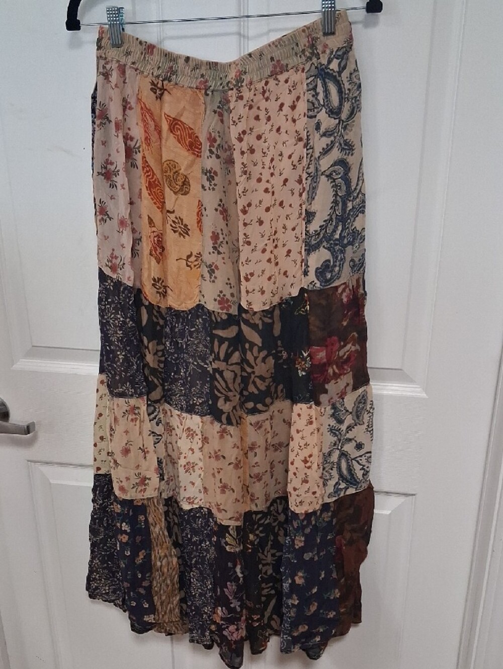 Patchwork Wide-Leg Boho Pants - Multicolor - Picture 5 of 5